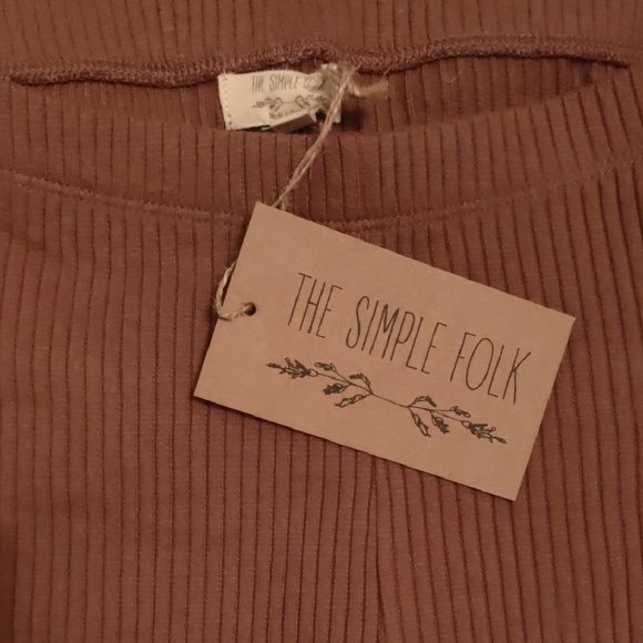 Brown Ribbed Leggings - Picture 2 of 2